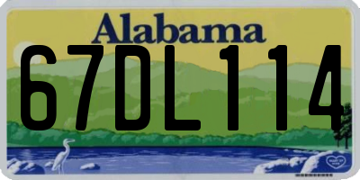 AL license plate 67DL114