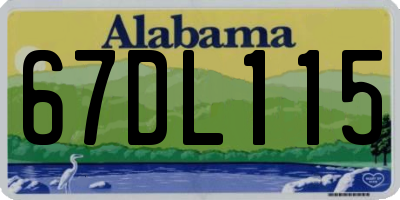 AL license plate 67DL115