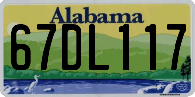 AL license plate 67DL117
