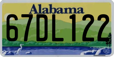 AL license plate 67DL122