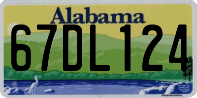 AL license plate 67DL124