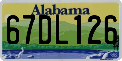 AL license plate 67DL126
