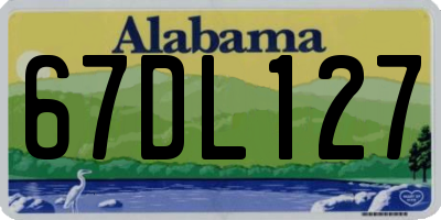AL license plate 67DL127