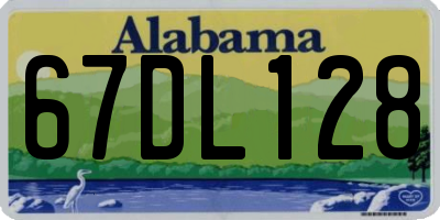 AL license plate 67DL128