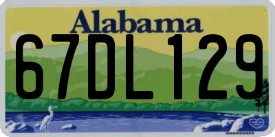 AL license plate 67DL129