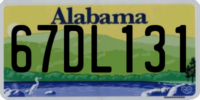 AL license plate 67DL131