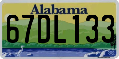 AL license plate 67DL133