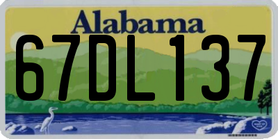 AL license plate 67DL137