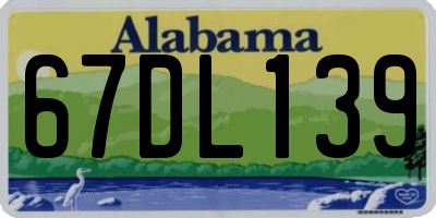 AL license plate 67DL139