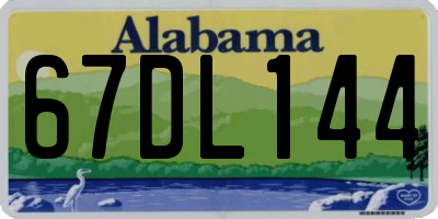 AL license plate 67DL144
