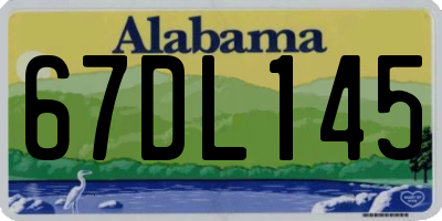AL license plate 67DL145
