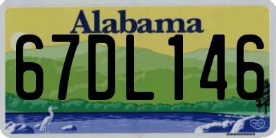AL license plate 67DL146