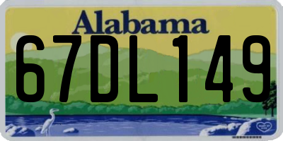 AL license plate 67DL149