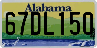 AL license plate 67DL150