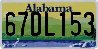AL license plate 67DL153