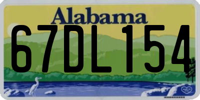 AL license plate 67DL154