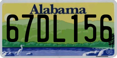 AL license plate 67DL156