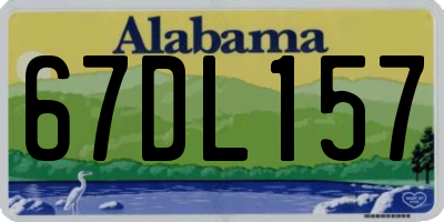 AL license plate 67DL157