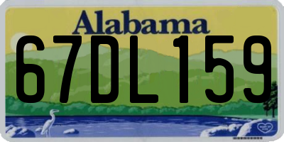 AL license plate 67DL159