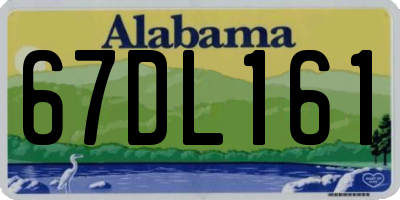 AL license plate 67DL161