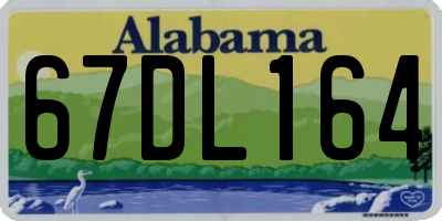 AL license plate 67DL164