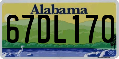 AL license plate 67DL170