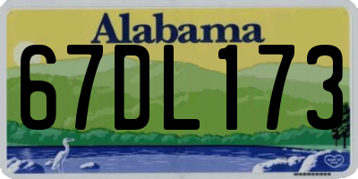 AL license plate 67DL173