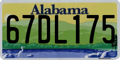 AL license plate 67DL175
