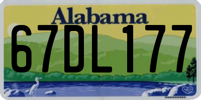 AL license plate 67DL177