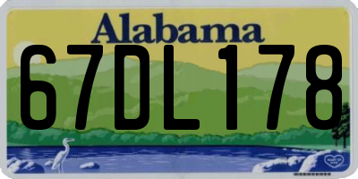 AL license plate 67DL178