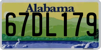 AL license plate 67DL179