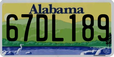 AL license plate 67DL189