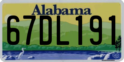 AL license plate 67DL191