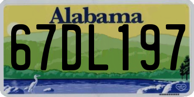AL license plate 67DL197