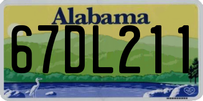 AL license plate 67DL211