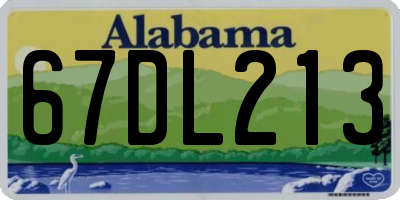 AL license plate 67DL213