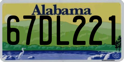 AL license plate 67DL221