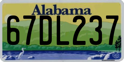 AL license plate 67DL237