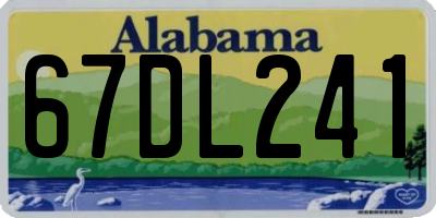 AL license plate 67DL241