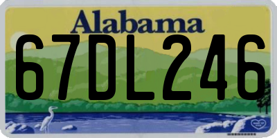 AL license plate 67DL246