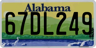 AL license plate 67DL249