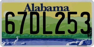 AL license plate 67DL253