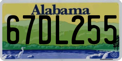 AL license plate 67DL255