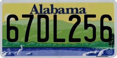 AL license plate 67DL256