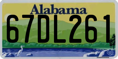 AL license plate 67DL261