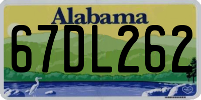 AL license plate 67DL262