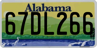 AL license plate 67DL266