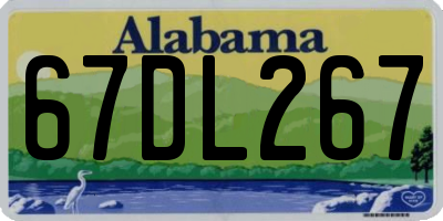 AL license plate 67DL267
