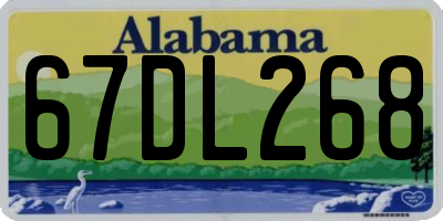 AL license plate 67DL268