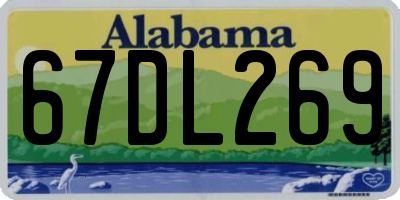 AL license plate 67DL269